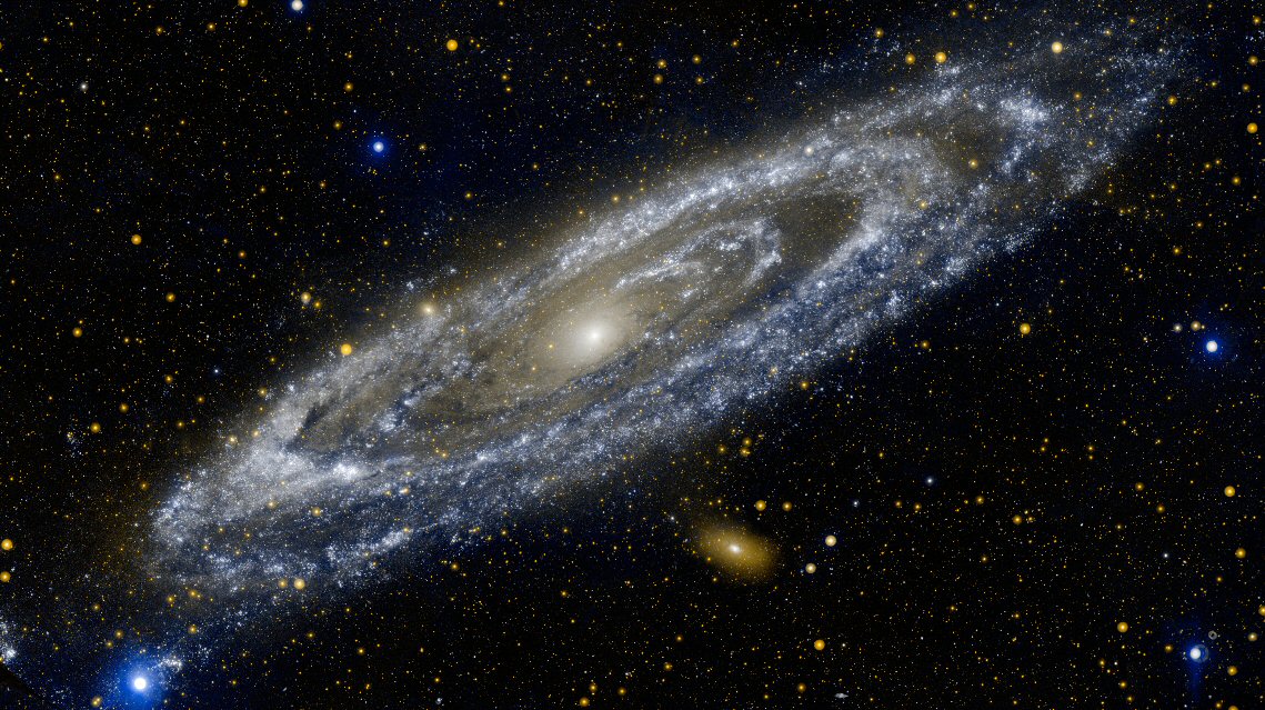 Andromeda galaxy in ultraviolet